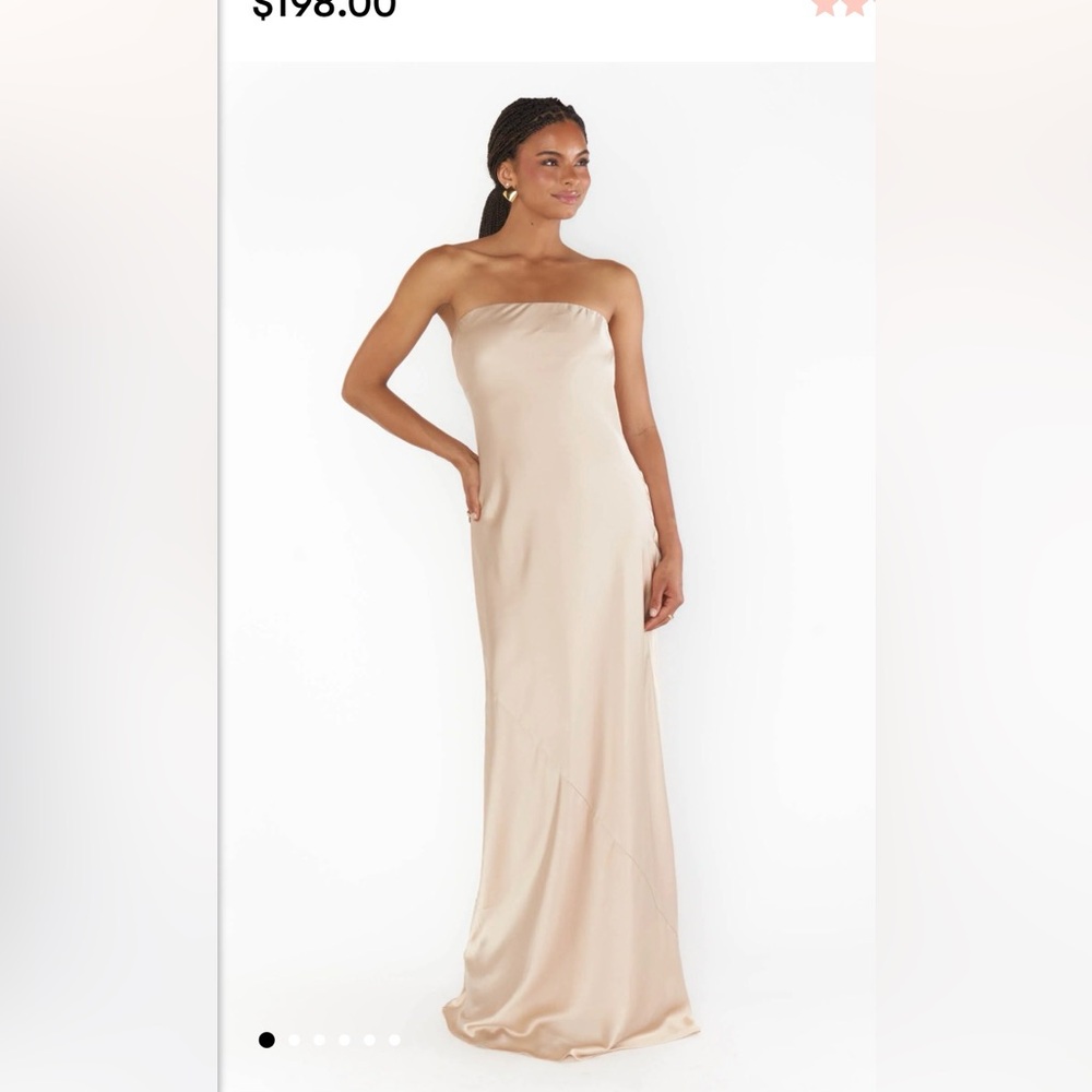 Show Me Your MuMu Gold Strapless Sheath Gown